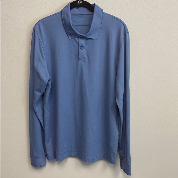 Lululemon Men’s long sleeve polo size Medium in blue - Picture 1 of 4